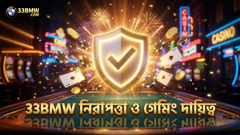 33BMW নিরাপত্তা প্রোটোকল ও দায়িত্বশীল গেমিং ব্যবস্থা।